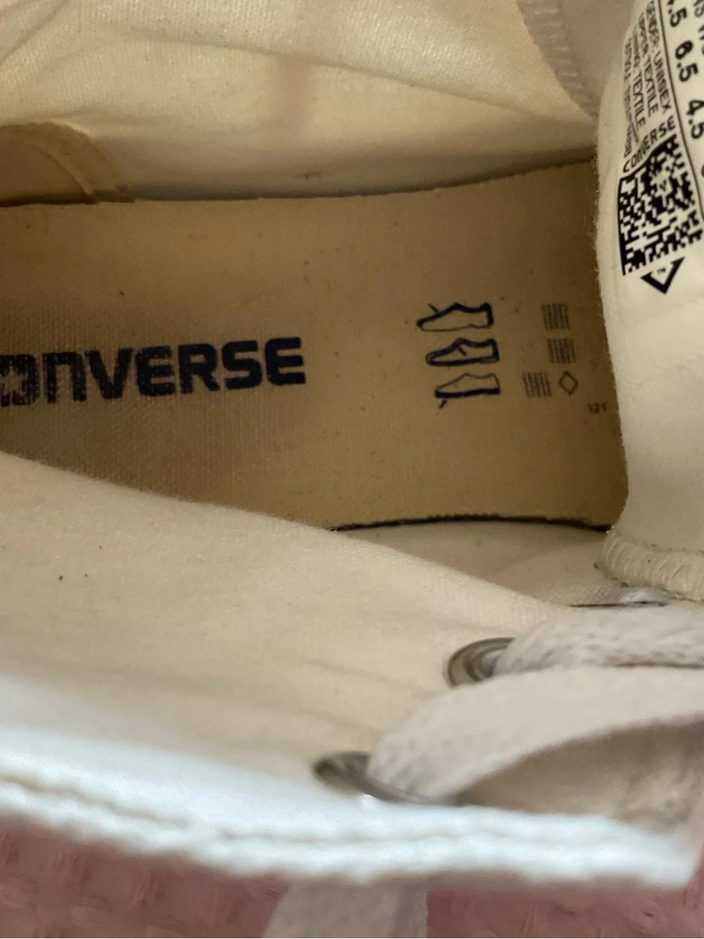Converse White Canvas High-Top Sneakers